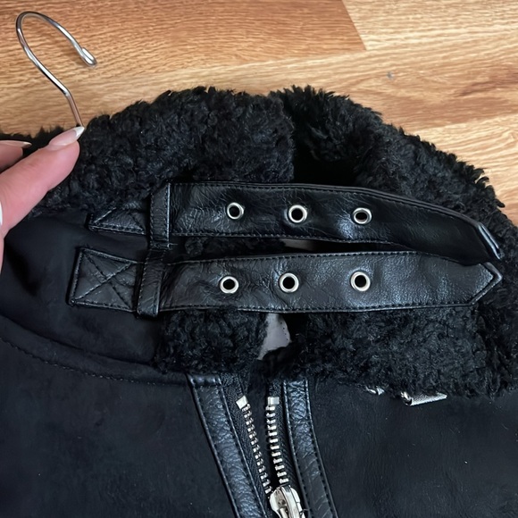 ZARA LONG FAUX SUEDE COAT JACKET size S - Picture 7 of 16